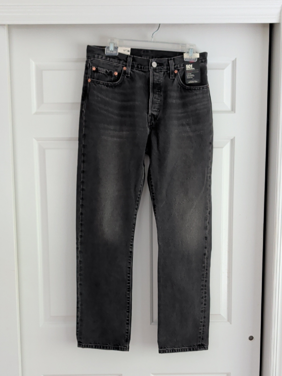 Nwt Levi's 501 Oringinal Black Straight-Leg Jeans Premium